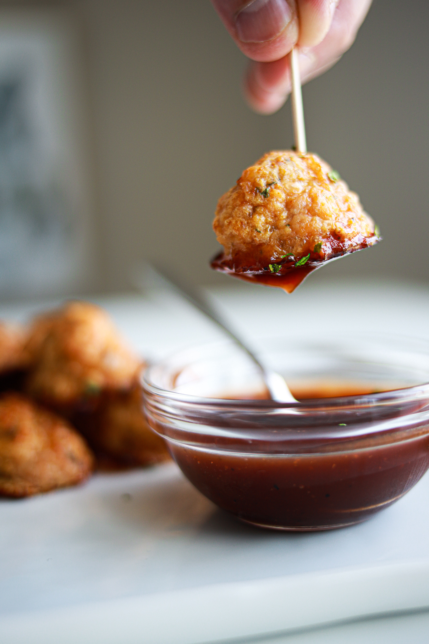 chicken meatball in bbq sauce